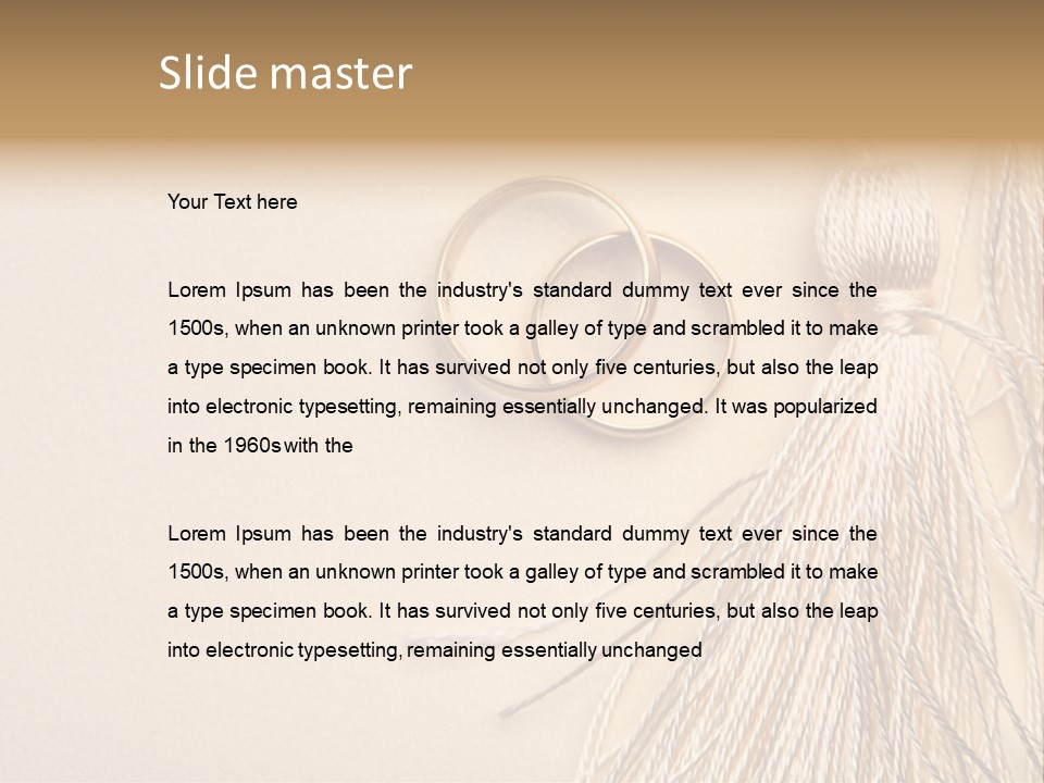 Elegant Celebrate Wedding Ring PowerPoint Template