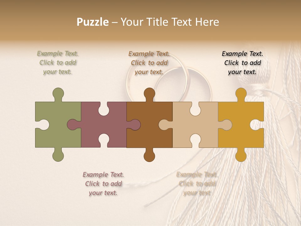 Elegant Celebrate Wedding Ring PowerPoint Template