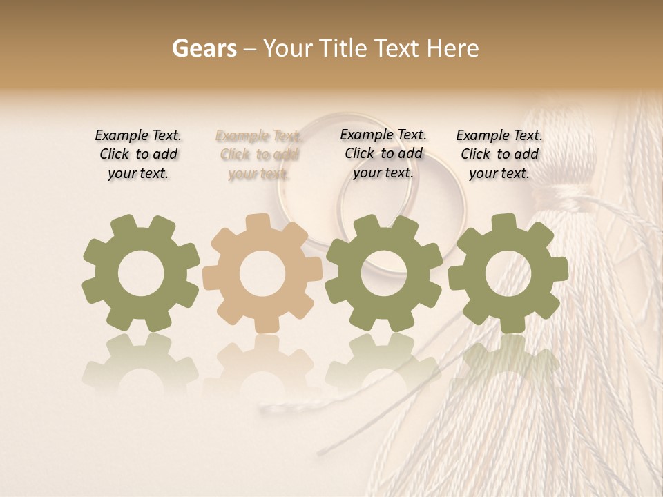 Elegant Celebrate Wedding Ring PowerPoint Template