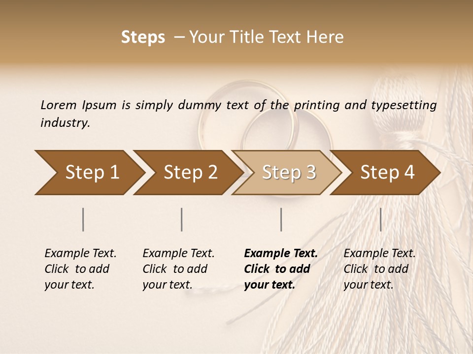Elegant Celebrate Wedding Ring PowerPoint Template