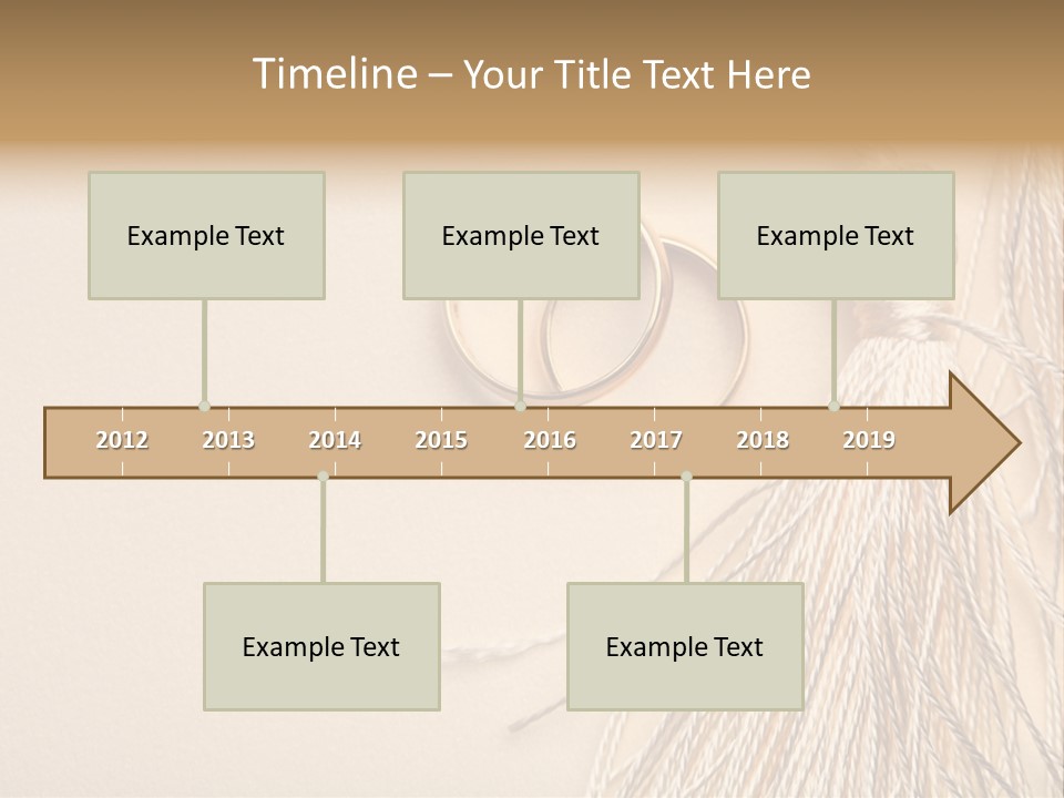 Elegant Celebrate Wedding Ring PowerPoint Template