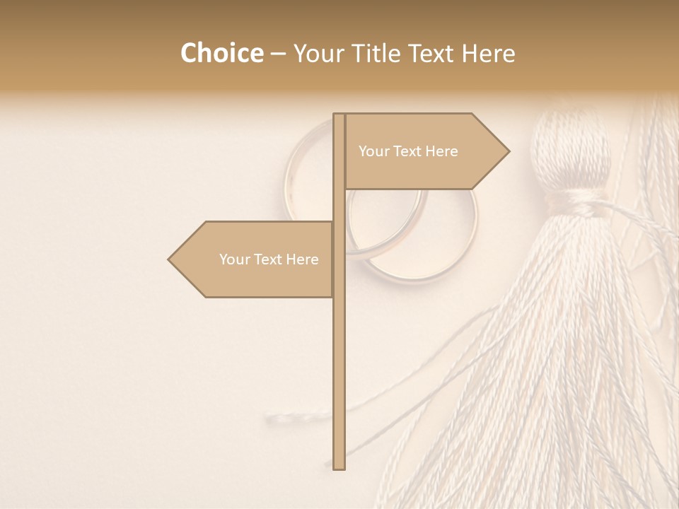 Elegant Celebrate Wedding Ring PowerPoint Template