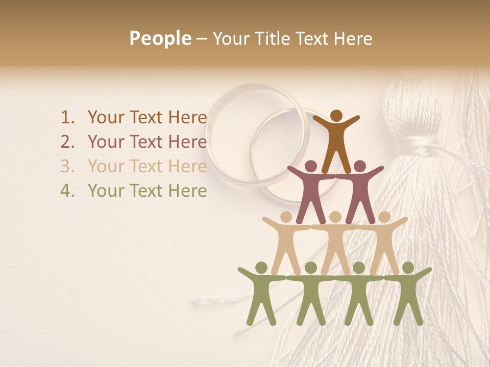 Elegant Celebrate Wedding Ring PowerPoint Template