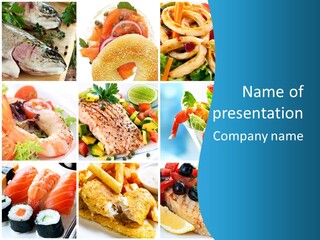 King Prawns Bagel Swordfish PowerPoint Template