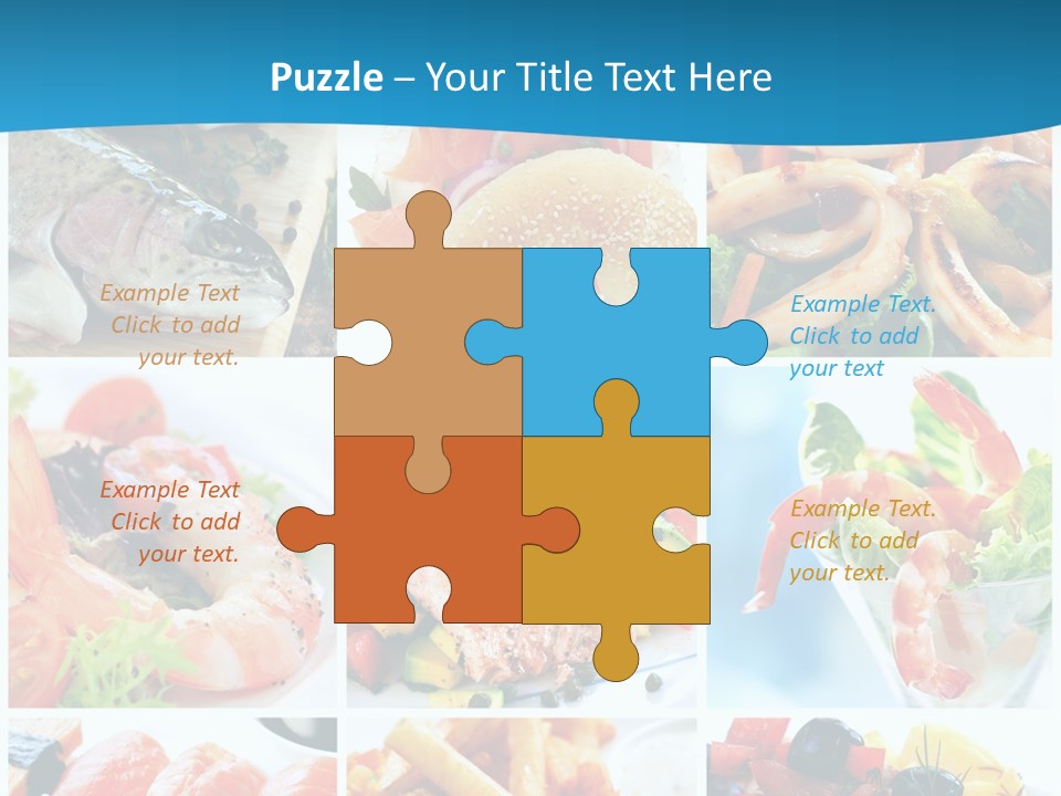 King Prawns Bagel Swordfish PowerPoint Template