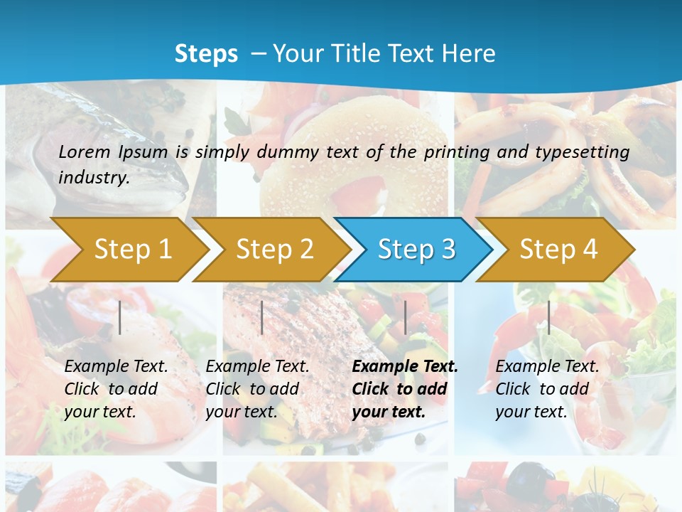 King Prawns Bagel Swordfish PowerPoint Template