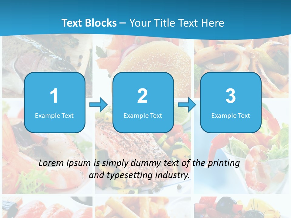 King Prawns Bagel Swordfish PowerPoint Template