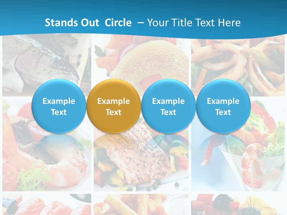 King Prawns Bagel Swordfish PowerPoint Template