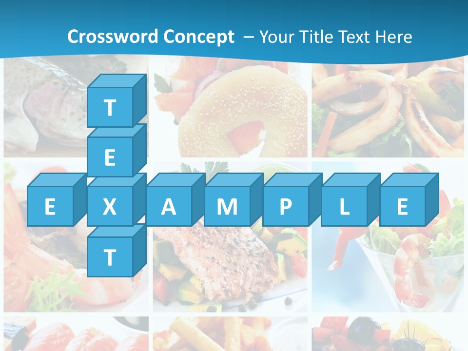 King Prawns Bagel Swordfish PowerPoint Template