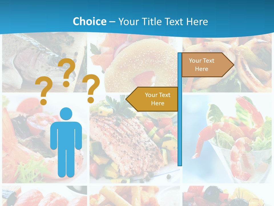 King Prawns Bagel Swordfish PowerPoint Template