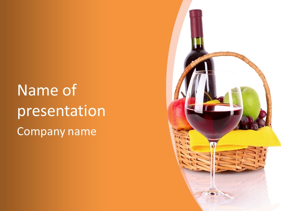 Wine Liquid Grapes PowerPoint Template