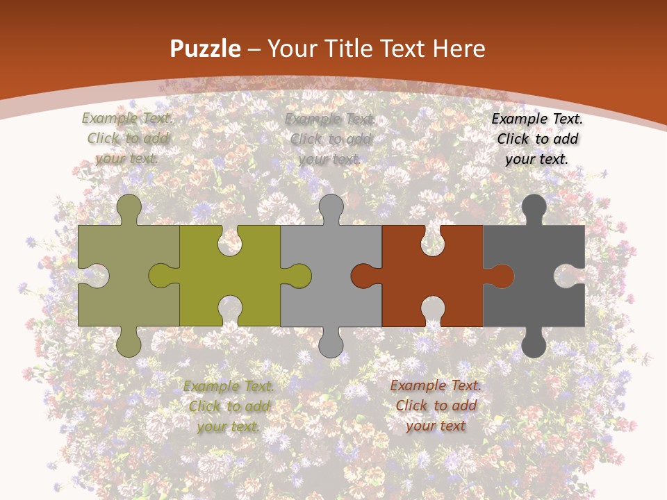 Bundle Blue Flower PowerPoint Template