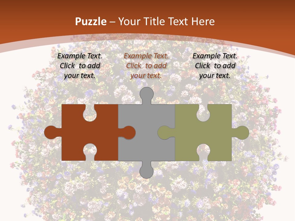 Bundle Blue Flower PowerPoint Template