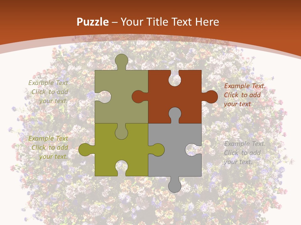 Bundle Blue Flower PowerPoint Template