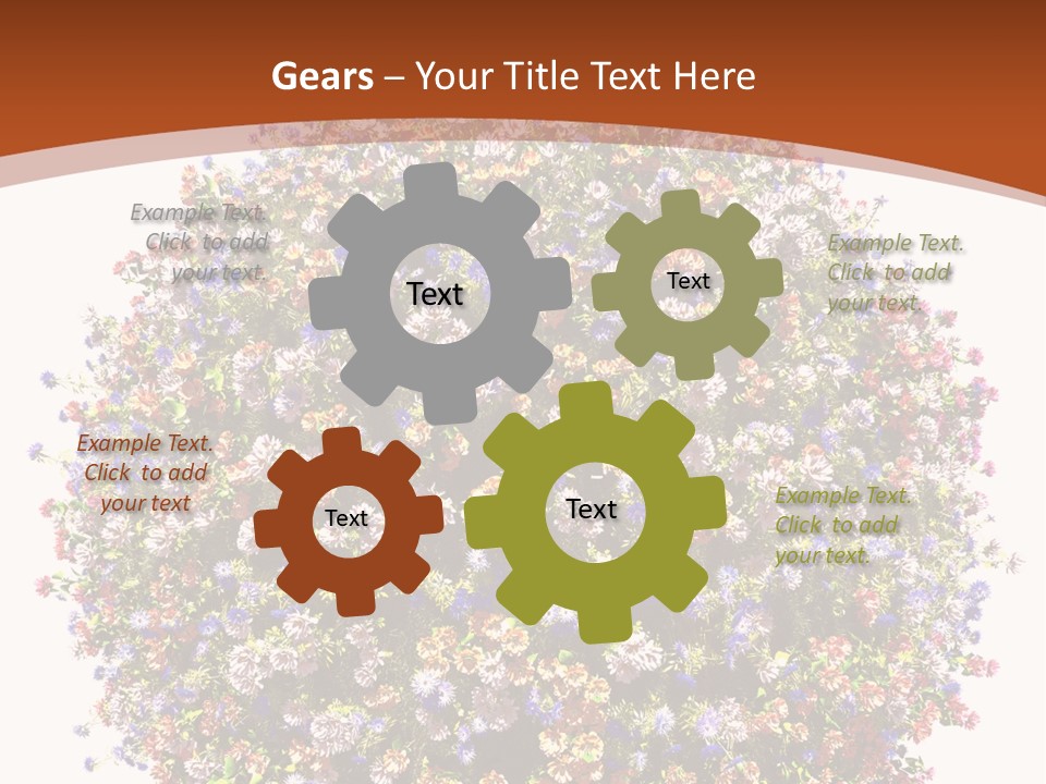 Bundle Blue Flower PowerPoint Template