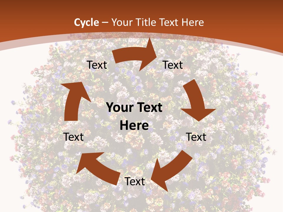 Bundle Blue Flower PowerPoint Template