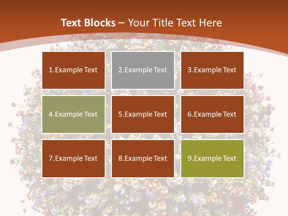 Bundle Blue Flower PowerPoint Template