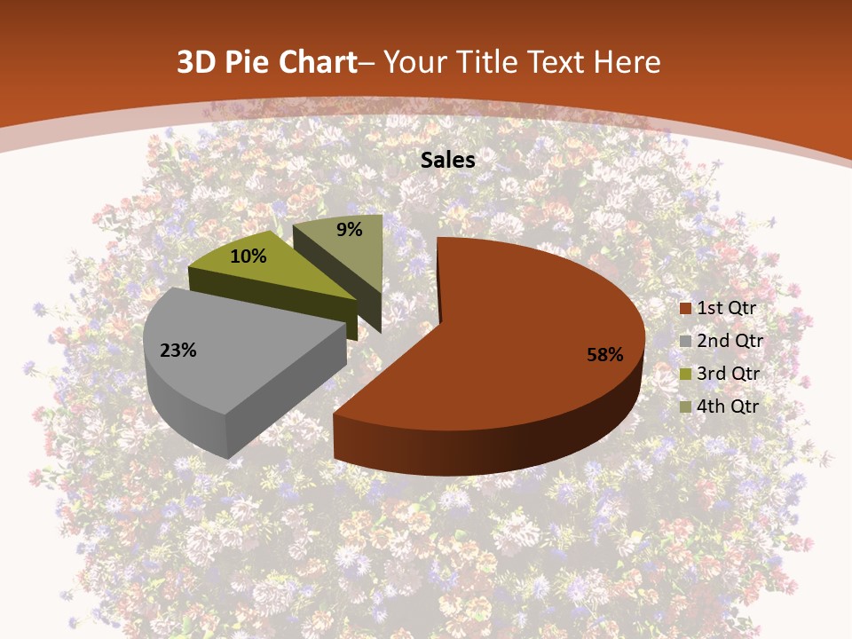 Bundle Blue Flower PowerPoint Template