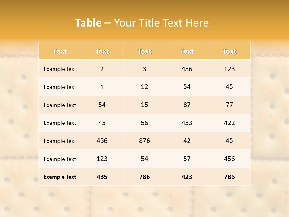 Biscuit Pattern Snack PowerPoint Template