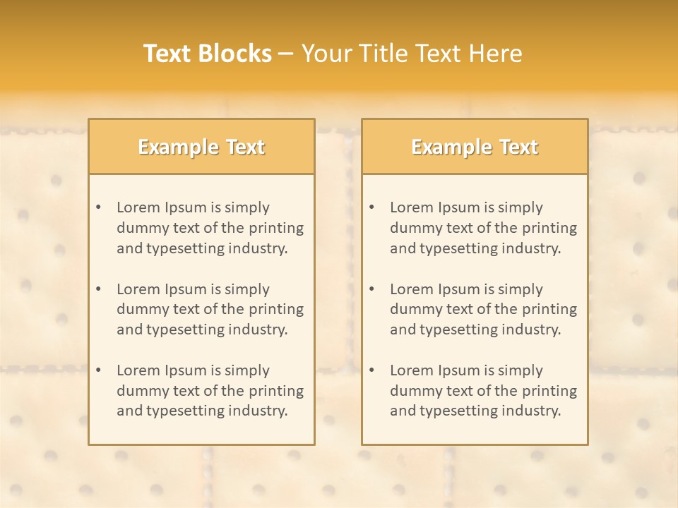Biscuit Pattern Snack PowerPoint Template
