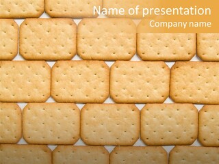 Cracker Biscuit Pattern PowerPoint Template