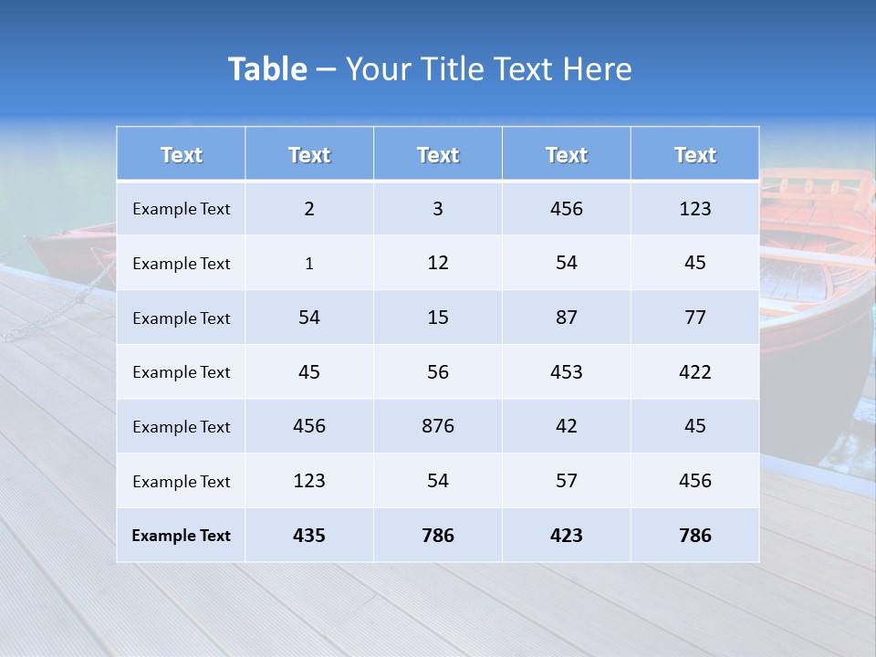 Clear Moorings Fresh PowerPoint Template