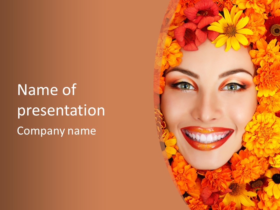 Eyes Fall Pretty PowerPoint Template