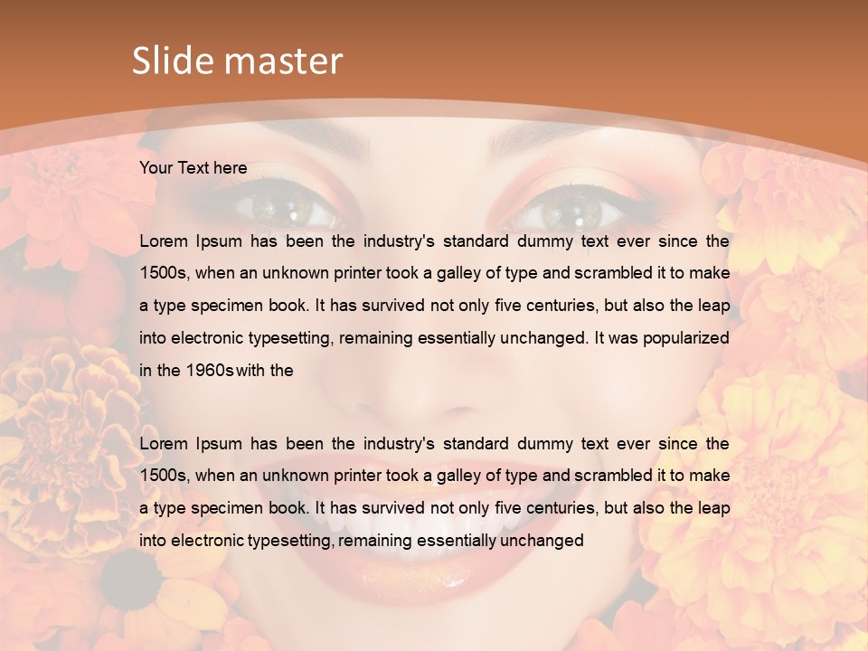 Eyes Fall Pretty PowerPoint Template