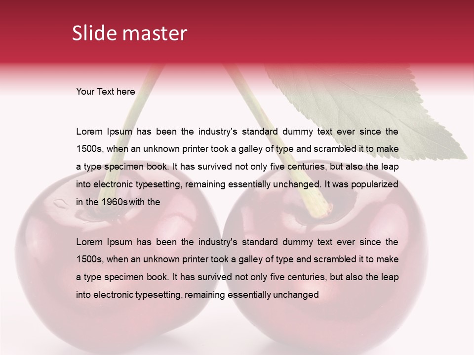 Cherry Food Perfect PowerPoint Template