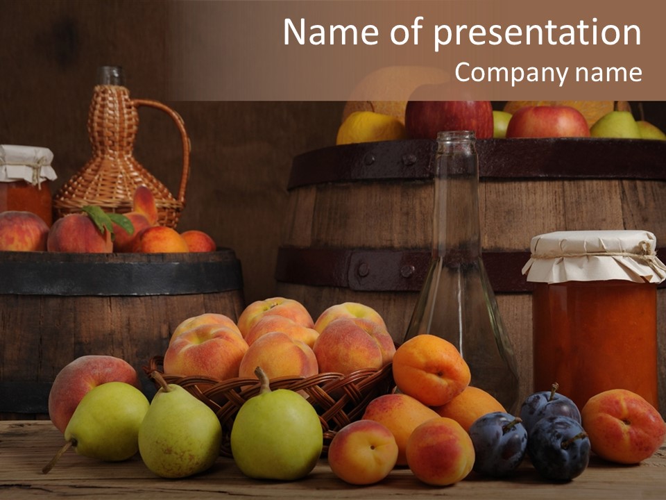 Melon Fruit Still Life PowerPoint Template