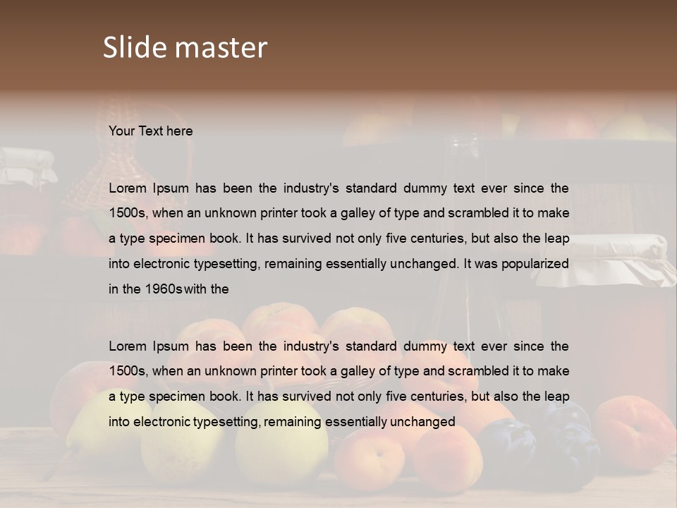 Melon Fruit Still Life PowerPoint Template