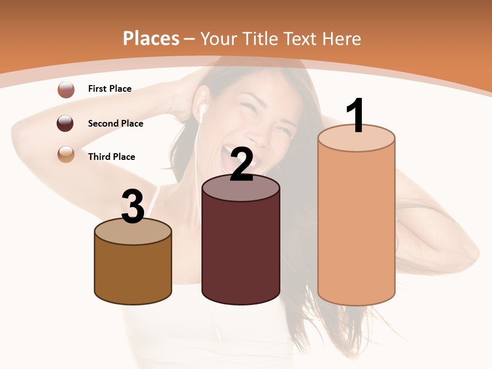 Sexy Earphones Mixed PowerPoint Template