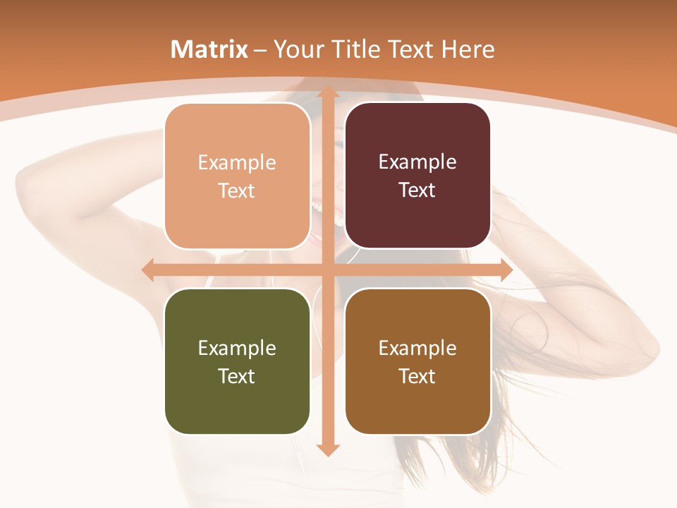 Sexy Earphones Mixed PowerPoint Template