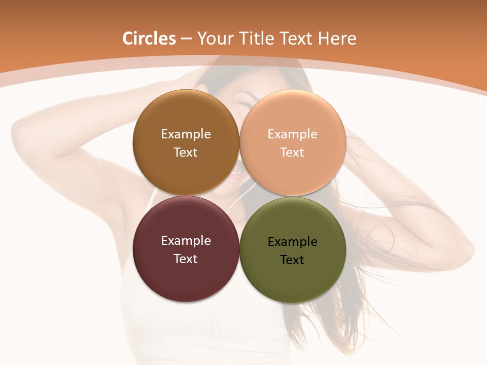 Sexy Earphones Mixed PowerPoint Template