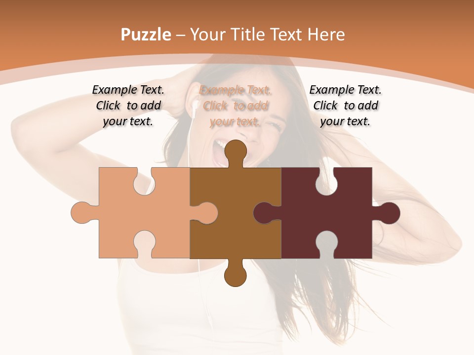 Sexy Earphones Mixed PowerPoint Template