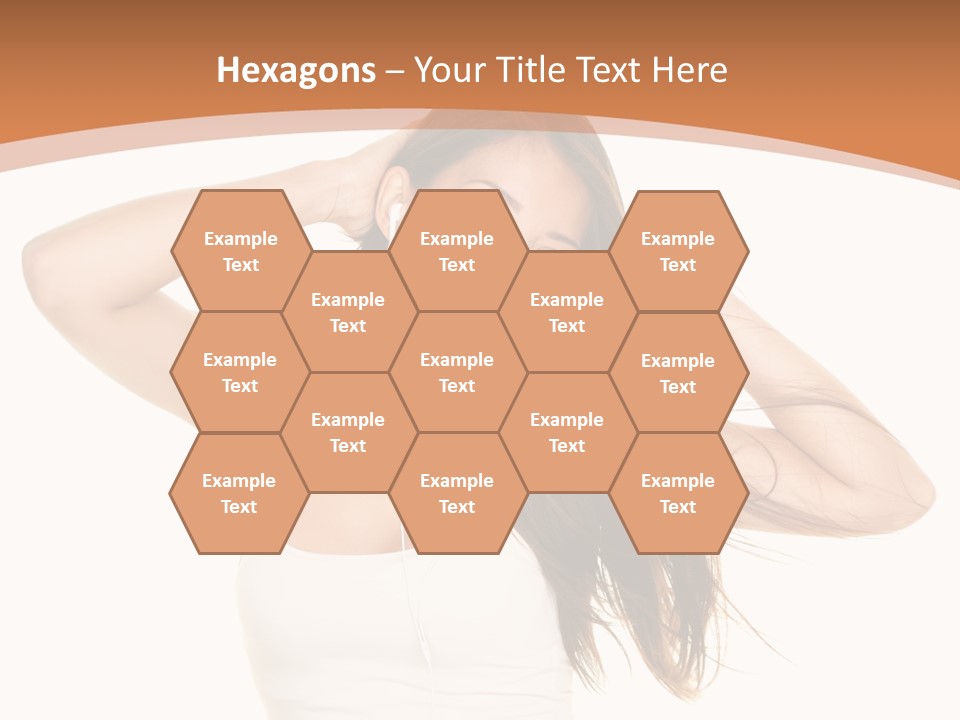 Sexy Earphones Mixed PowerPoint Template