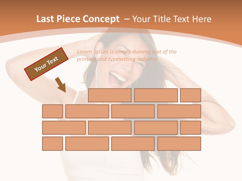 Sexy Earphones Mixed PowerPoint Template