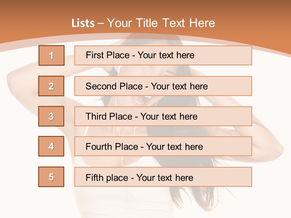 Sexy Earphones Mixed PowerPoint Template