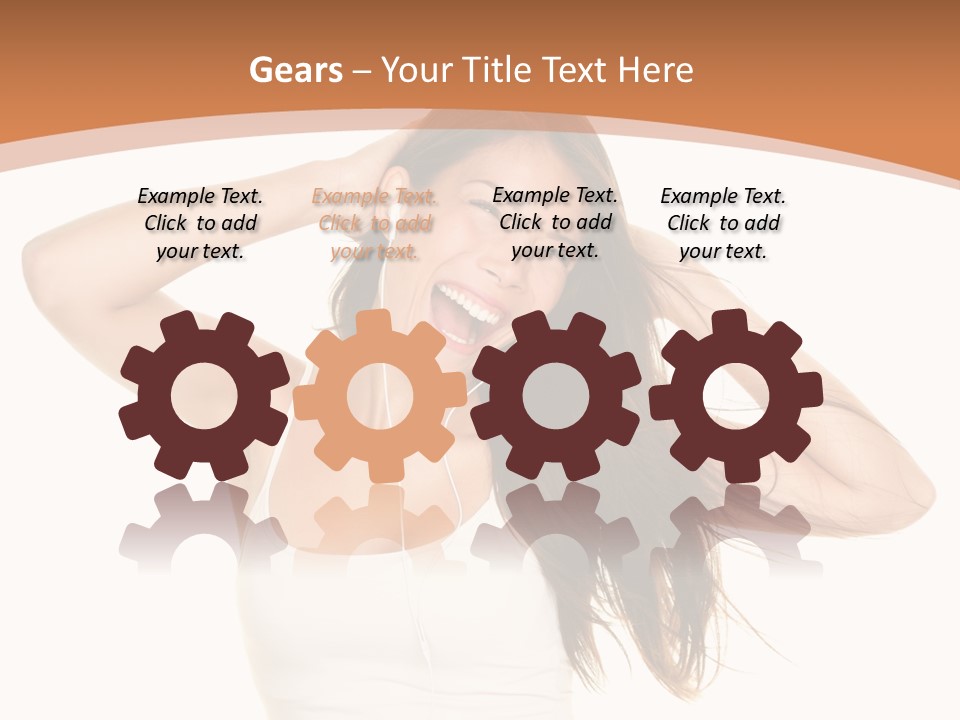 Sexy Earphones Mixed PowerPoint Template