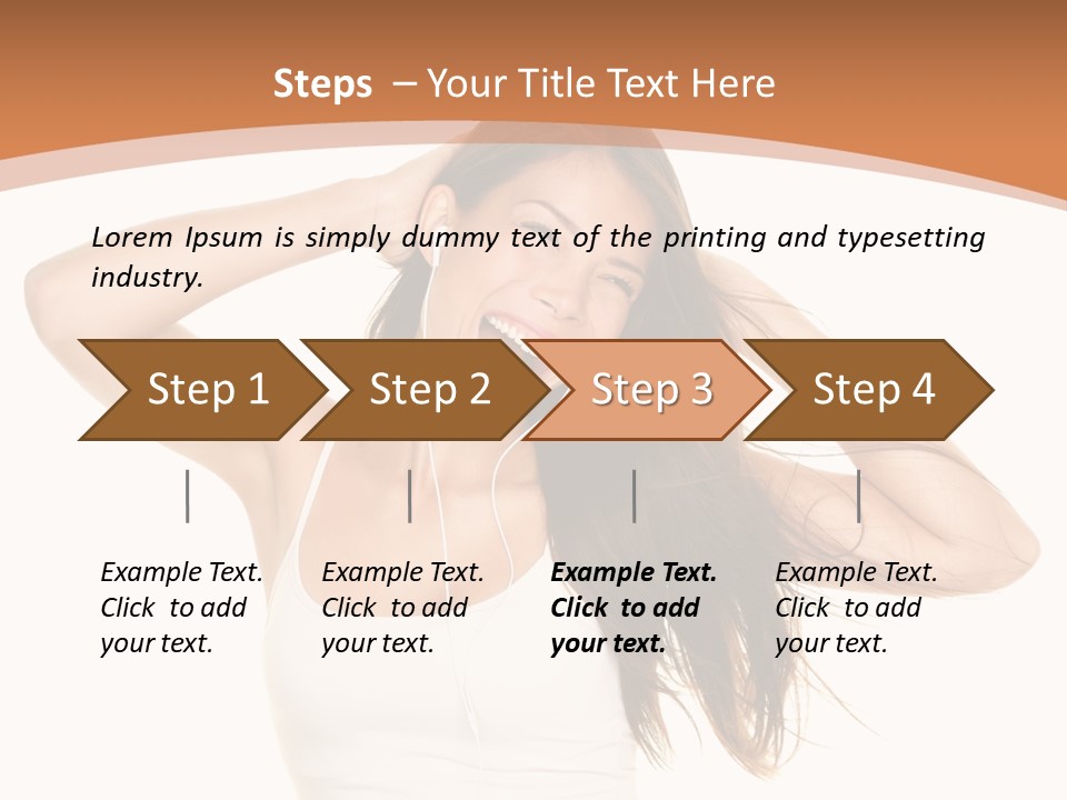 Sexy Earphones Mixed PowerPoint Template