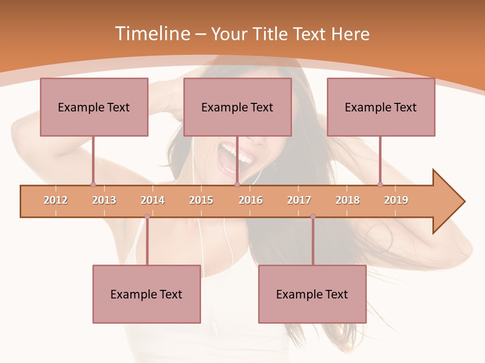 Sexy Earphones Mixed PowerPoint Template