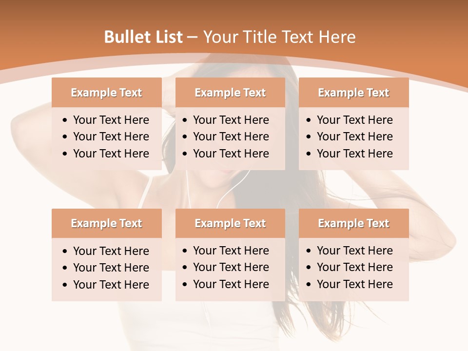 Sexy Earphones Mixed PowerPoint Template