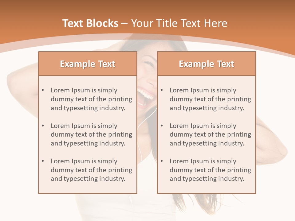 Sexy Earphones Mixed PowerPoint Template