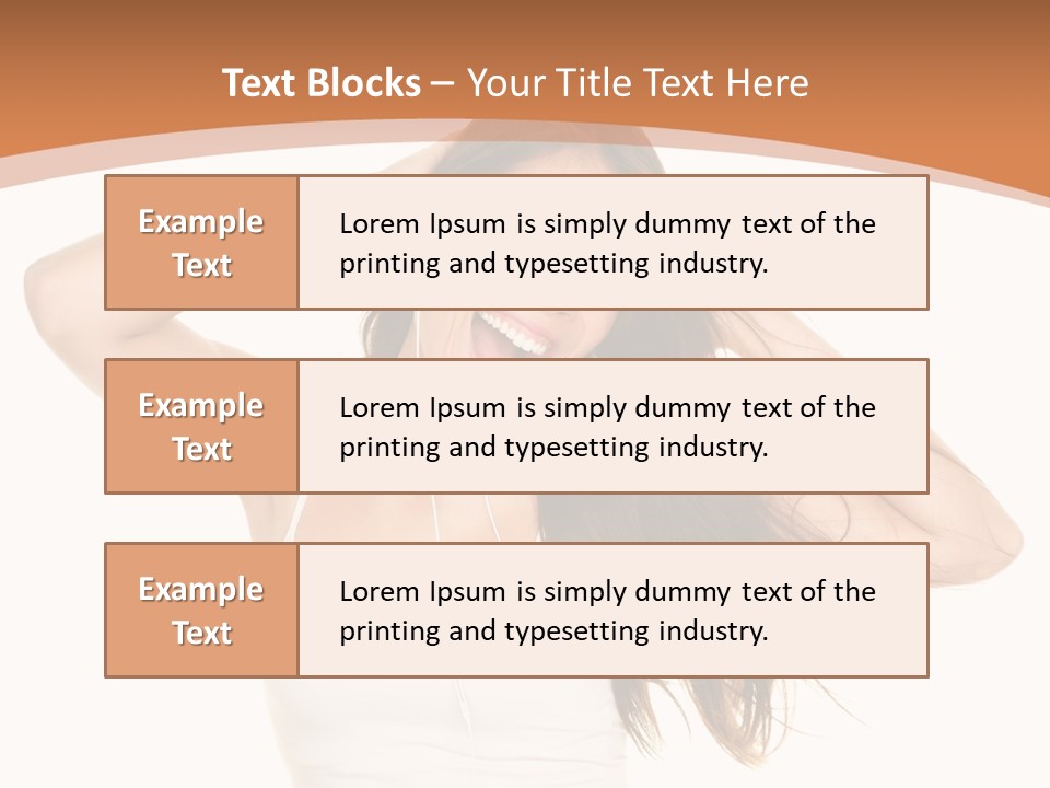 Sexy Earphones Mixed PowerPoint Template