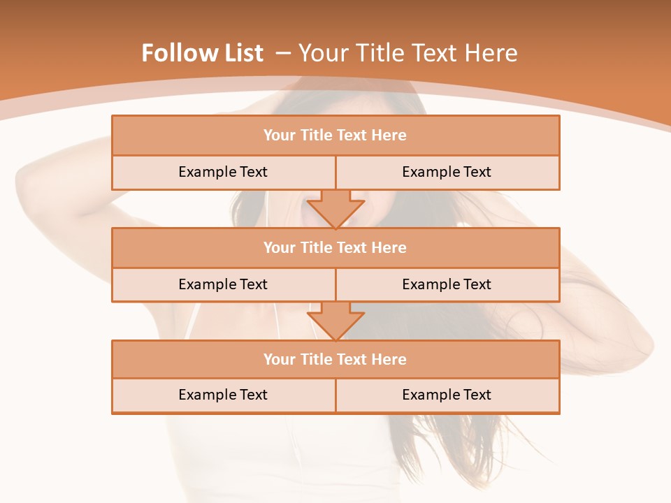 Sexy Earphones Mixed PowerPoint Template