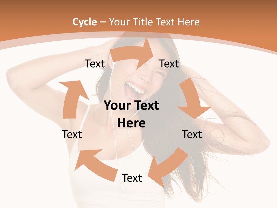 Sexy Earphones Mixed PowerPoint Template