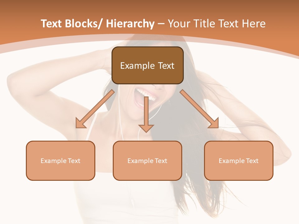 Sexy Earphones Mixed PowerPoint Template