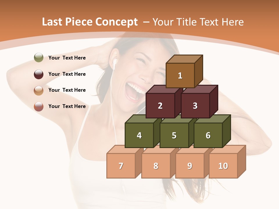 Sexy Earphones Mixed PowerPoint Template