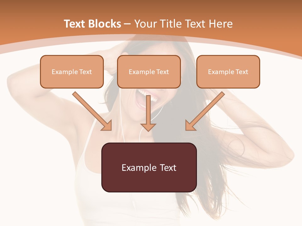 Sexy Earphones Mixed PowerPoint Template