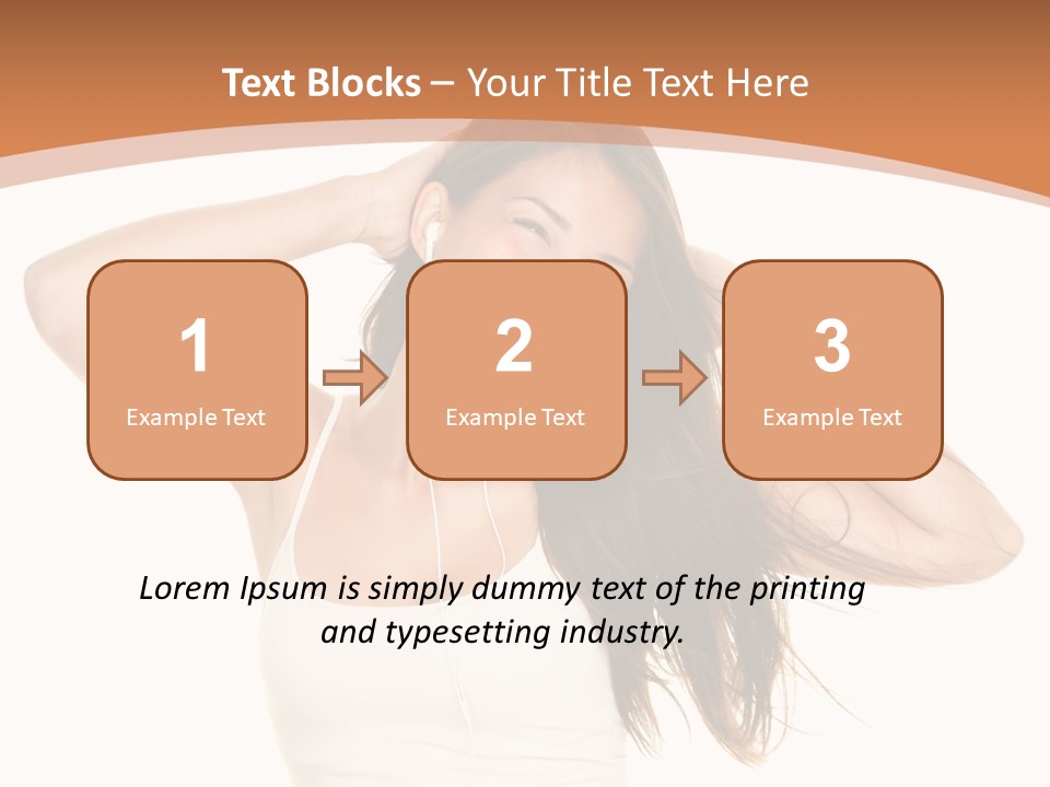 Sexy Earphones Mixed PowerPoint Template